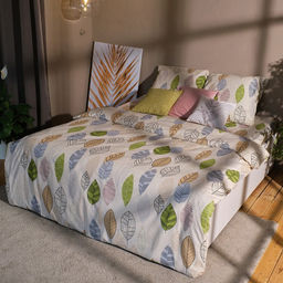 Постельное бельё Этель дуэт Foliage 143*215 см - 2 шт, 220*240 см, 70*70 см -2 шт, бязь  фото 9