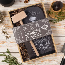 Кухонный набор Джентльмен,варежка-прихватка 20х28см, молоток деревянный - Доляна фото 2