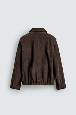 CAZADORA REGULAR FIT PIEL ANTE AARON LEVINE X ZARA / Marr?n  фото 8
