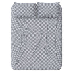 Простыня 1,5 спальная "Вестерн" серый 150х215см, бязь "Комфорт" 121г/м2, хлопок 100%, упаковка "классическая" ПВХ 28х41см, "Домашняя мода" (Россия)