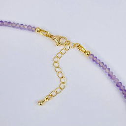 Колье из Аметиста и Цитрина (градиент) 38 см +