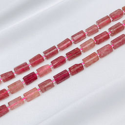 Бусины для украшений из Клубничного кварца 40 см