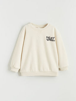 Bask?l? Erkek ?ocuk Sweatshirt