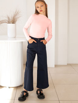 VILATTE / Брюки-кюлоты из хлопкового твила с эластаном для девочки