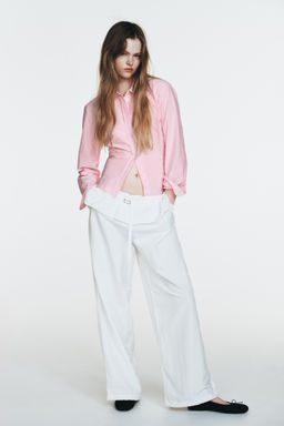NYLON TROUSERS WITH OVERLAY WAIST - Zara фото 11