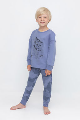 К 1547/24/пыльно-голубой джинс,геометрия пижама дет