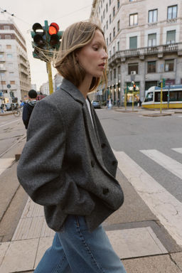 OVERSIZE DOUBLE-BREASTED BLAZER - Zara фото 3