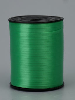 Лента для декора, подарков и шаров, зеленый, 0.5 см × 500 м
