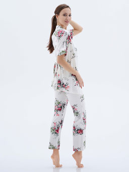 Пижама с халатом МИШЕЛЬ: брюки, топ, халат (молоко №18) - Ивановская трикотажная компания фото 3