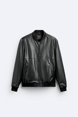 FAUX LEATHER BOMBER JACKET - Zara фото 6