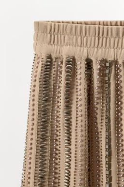 BERMUDA ABALORIOS LENTEJUELAS / Beige - Zara фото 6