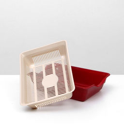 Туалет глубокий с сеткой 36 х 25 х 9 см, бежевый - Simaland фото 4