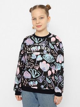 CRB wear/CSJG 63484-22-356 Джемпер для девочки,черный/Ex.Cherubino