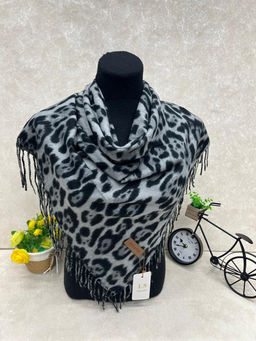 Платок в клетку из кашемира, мультицвет