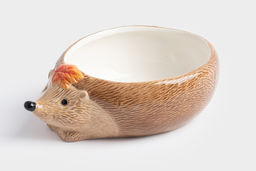 Конфетница, 21х15 см, керамика, коричневая, Еж с листом, Autumn forest - Anna lafarg фото 3