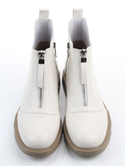 01-M43-11 LT.BEIGE Ботинки демисезонные женские (натуральная кожа, байка)