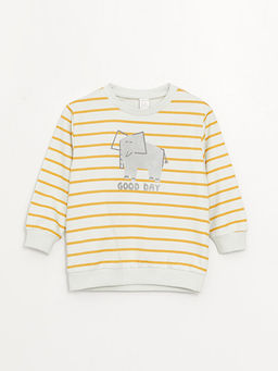 Bisiklet Yaka Uzun Kollu Erkek Bebek Sweatshirt ve Pantolon 2li Tak?m - Waikiki фото 2