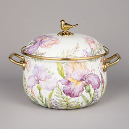 НАБОР КАСТРЮЛЬ AGNESS ЭМАЛИРОВАННЫХ СЕРИЯ IRISES, 4ПР. 2,1Л И 3,8Л фото 6