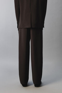 PANTAL?N TRAJE 100% LINO LIMITED EDITION / Marr?n - Zara фото 3
