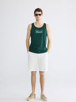 U Yaka Bask?l? Erkek Kolsuz Ti??rt