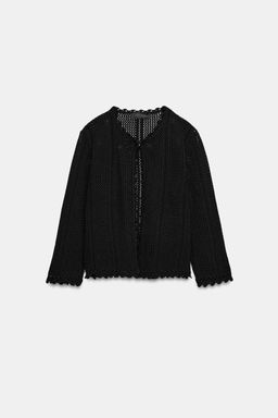 CHAQUETA PUNTO POINTELLE / Negro - Zara фото 5