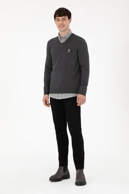 Erkek Antrasit Melanj Basic Kazak - U.s. polo assn фото 4