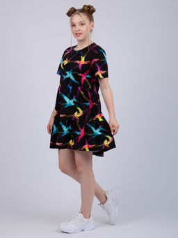 Платье "ПлД-55" чёрное, трикотаж (М)