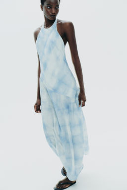 HALTER TIE-DYE DRESS - Zara фото 16