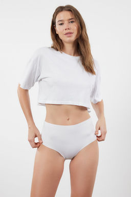 TRENDYOLMILLA Siyah-Cok Renkli 3lu Micro Dikissiz/Iz Yapmaz Lazer Kesim Hipster Orme Kulot THMSS24KU00042  фото 5