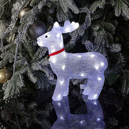 ULD-M3739-040/STA WHITE IP20 DEER Фигура светодиодная Олень, 36*32см, 40 светодиодов. Белый свет. Провод прозрачный. TM Uniel