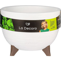 Кашпо на ножках La Decoro (9,8л) цвет Белый/ вставка цвет Белый арт. КШ-2491 /ВМС/
