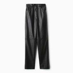 Брюки женские из экокожи MINAKU: Eco leather, чёрные, размер 52