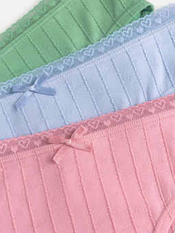 ACOOLA / Трусы детские для девочек в наборе из 3шт Celia цвет в ассортименте  фото 3