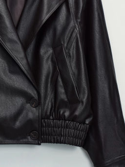 Куртка-бомбер из искусственной кожи с отложным воротником ZR2604102201-27 / Zarina  фото 12