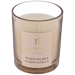 СВЕЧА АРОМАТИЗИРОВАННАЯ В СТАКАНЕ WHITE MUSK & WARM VANILLA 6*7,5 СМ