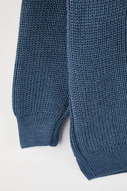 Indigo Oversize Bisiklet Yaka Duz Kazak TMNAW23KZ00189