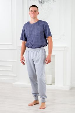 Брюки мужские из футера Оскар серый меланж - Амадэль фото 2