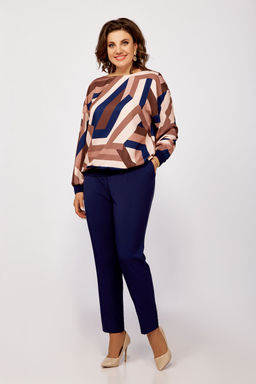 Блуза Swallow 803.2 черный+серебряный узор фото 709