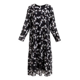Платье женское миди MIST plus-size, чёрное-белое, размер 54