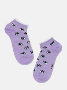 Цена за 2 пары. Носки Классические CONTE Короткие хлопковые носки CLASSIC сиреневый - Conte elegant фото 3