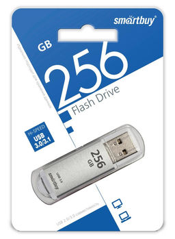 Флеш-накопитель 256Гб USB 3.0 "Smartbuy V-Cut" Silver