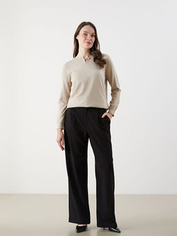 Bisiklet Yaka Kad?n Triko Kazak