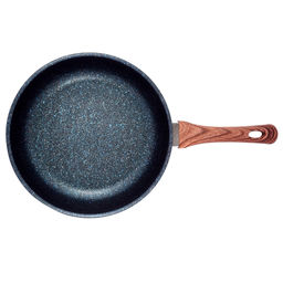 Сковорода с тефлоновым покрытием д24см Granit Ultra, h6см, ручка из термостойкого пластика 17см, голубой гранит (Россия) - можно использовать металлические кухонные принадлежности - Домашняя мода фото 2