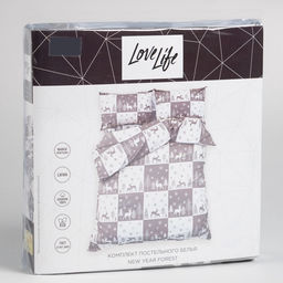 Постельное белье LoveLife 1,5сп New year forest 143*215см,150*225см,50*70см-2шт фото 26