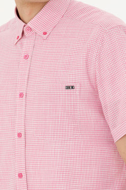 Мужская розовая рубашка с коротким рукавом - U.s. polo assn фото 7