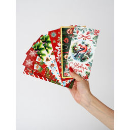 Набор конвертов для денег «С Новым годом», 15 штук, 16.5×8 см