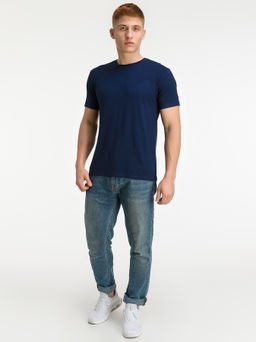 Футболка мужская короткий рукав GREG G145-V-52203 (т-синий)  фото 5