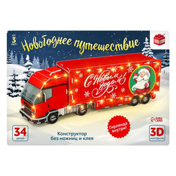 Конструктор Новогоднее путешествие, 34 детали и гирлянда - Unicon фото 4