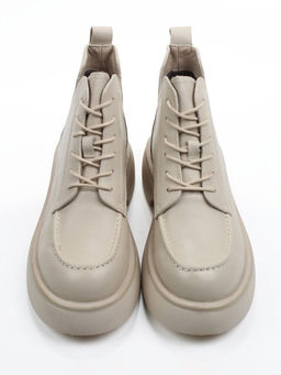 01-XKL22-107R LT. BEIGE Ботинки демисезонные женские (натуральная кожа, байка)