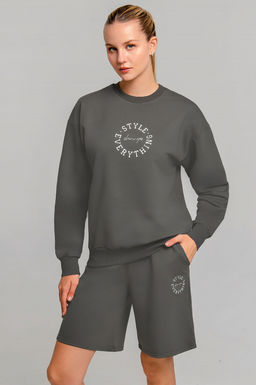 Арт. 5342 Костюм женский с шортами 42-50 (5 шт) Цвет:верх- бежевый, низ- бежевый